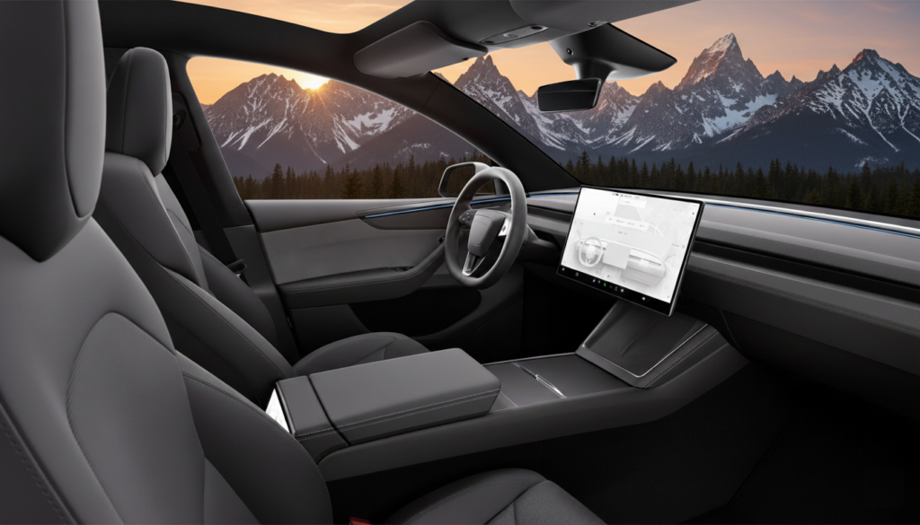 tesla mode y interior black